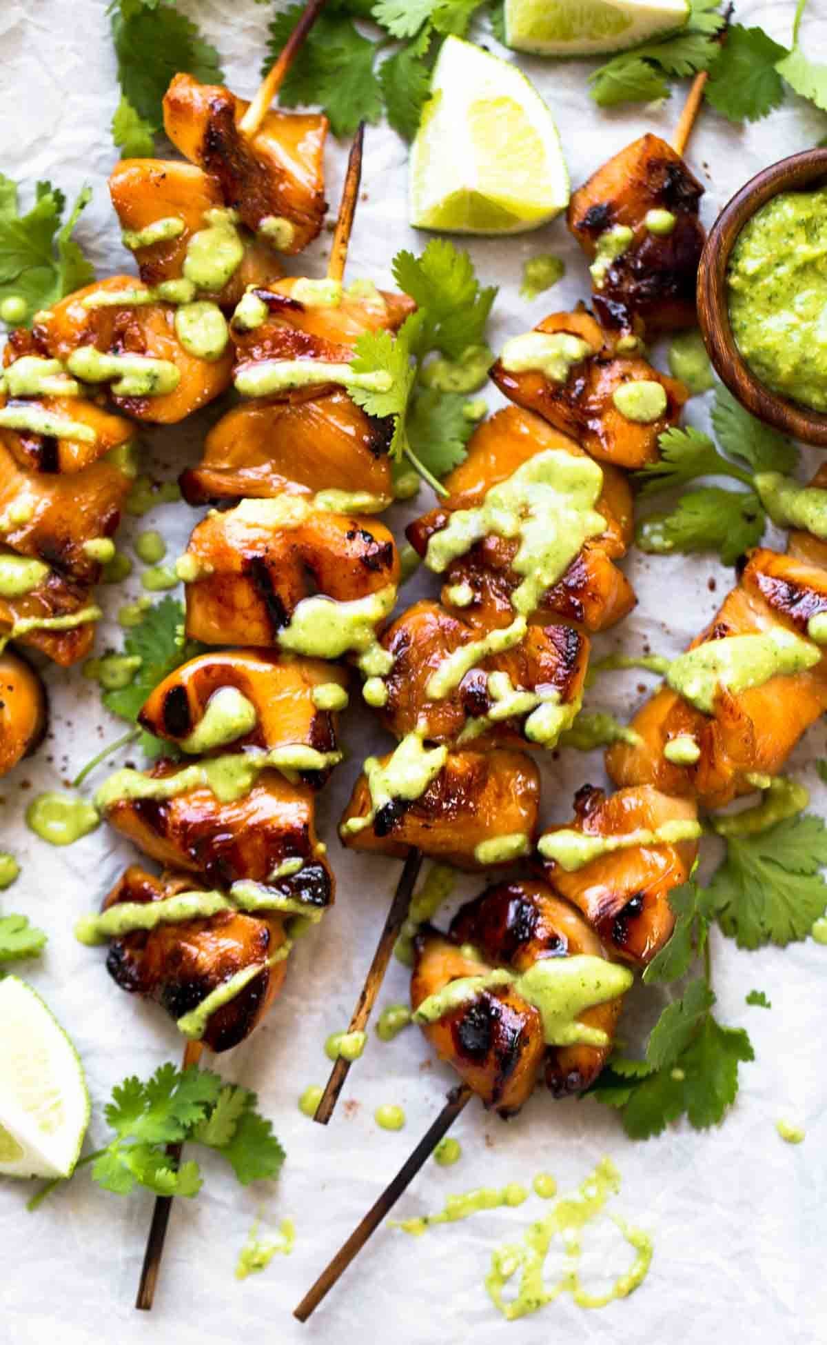 Grilled Chicken with sauce.
