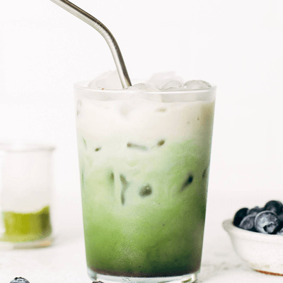 A picture of Blueberry Matcha Latte