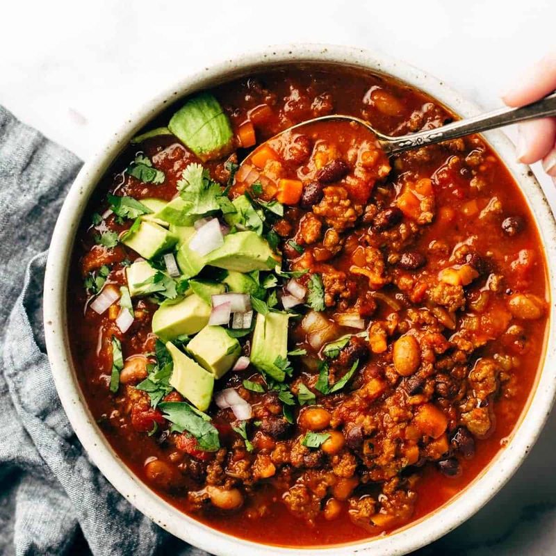 A meaty chili with beans.