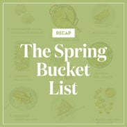 Spring bucket list recap image.